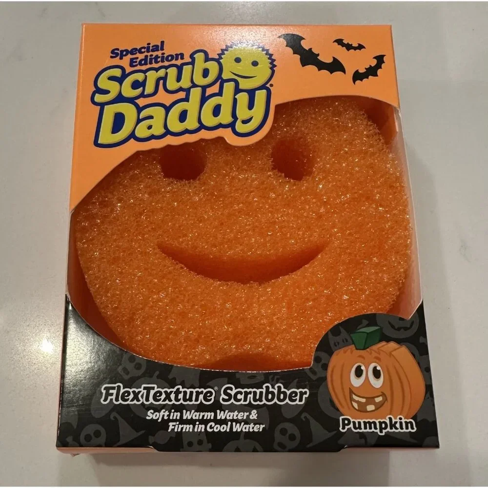 NEW Scrub‎ Daddy Halloween Special Edition Pumpkin Sponge Orange